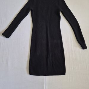 Abercrombie & Fitch Men's Black Ribbed Zip-Front Sweater